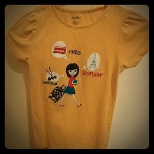 Gymboree short sleeve gold top